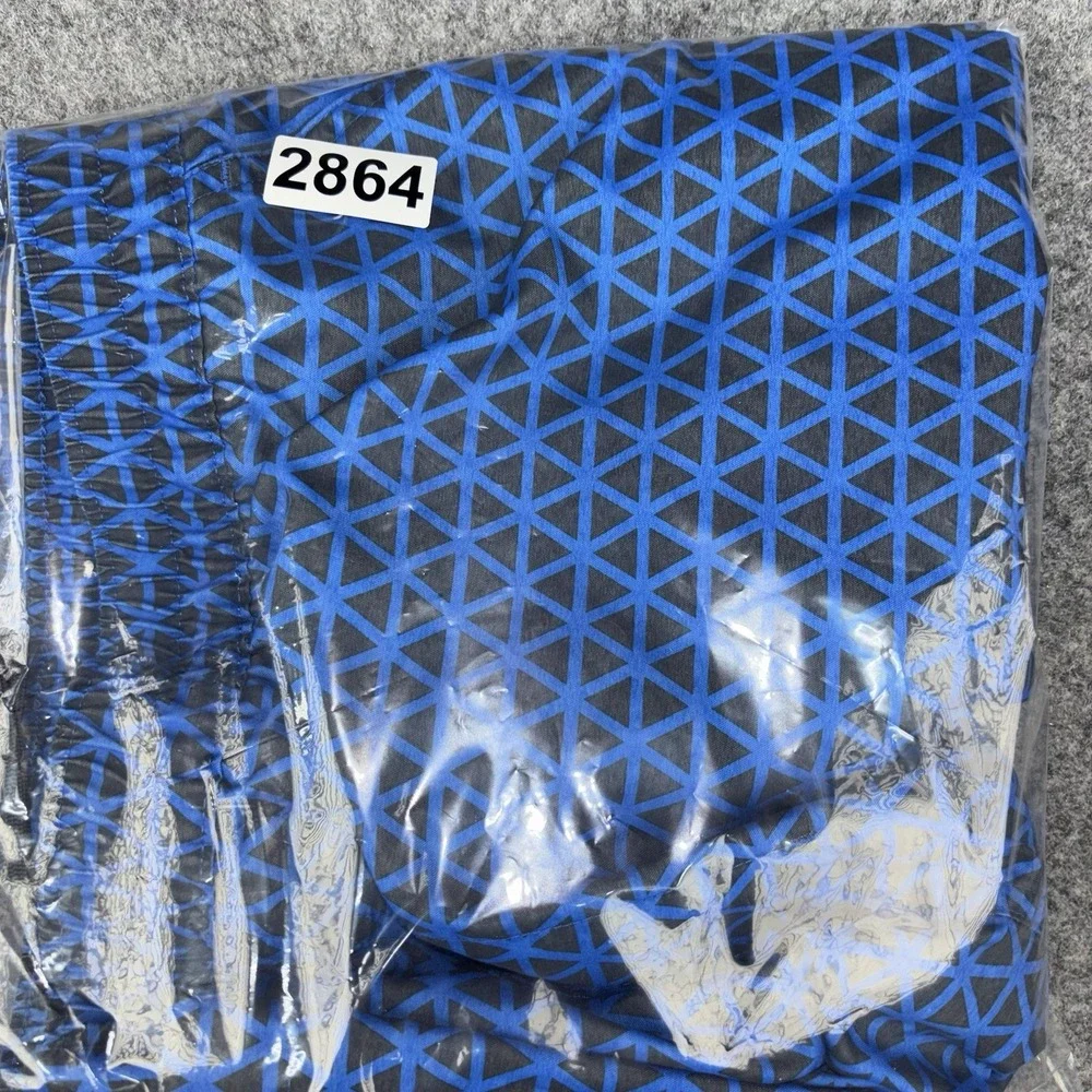 The North Face Swim Trunks Men's XL Blue Black Geometric Print Board Shorts Mesh